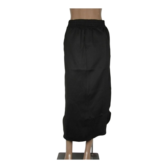 Luum Womens Lottie Maxi Skirt Black Size M Elastic Waist Round Hem A-Line - Picture 2 of 9